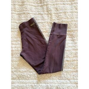 Matilda Jane Girls Purple Side Stripe Leggings Size 14 Ribbed Cuff